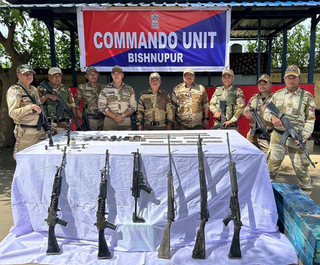 Two women among eight militants arrested in Manipur, arms and drugs seized